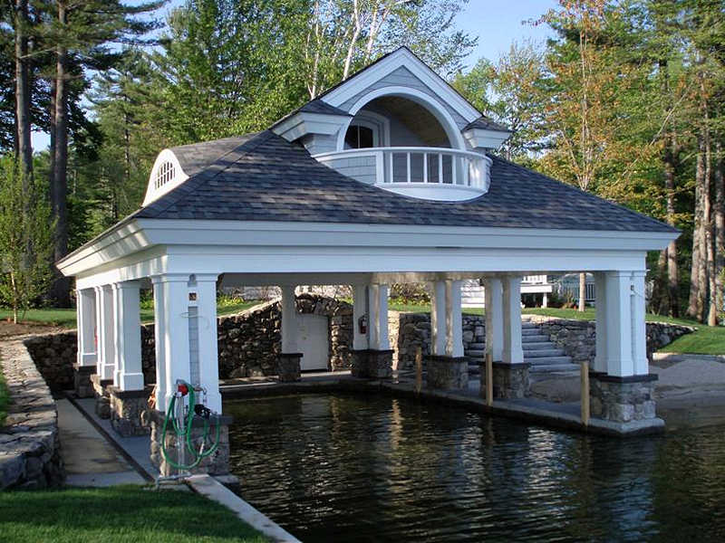 dug in boathouse projects on lake winnipesaukee